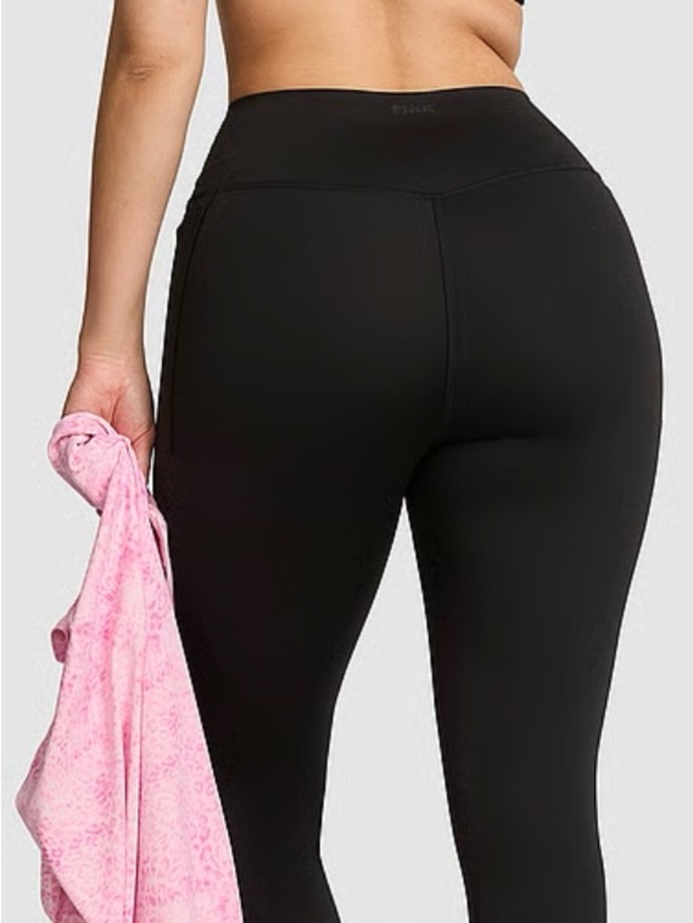PINK Victoria's Secret Black High-Waist Relay Leggings